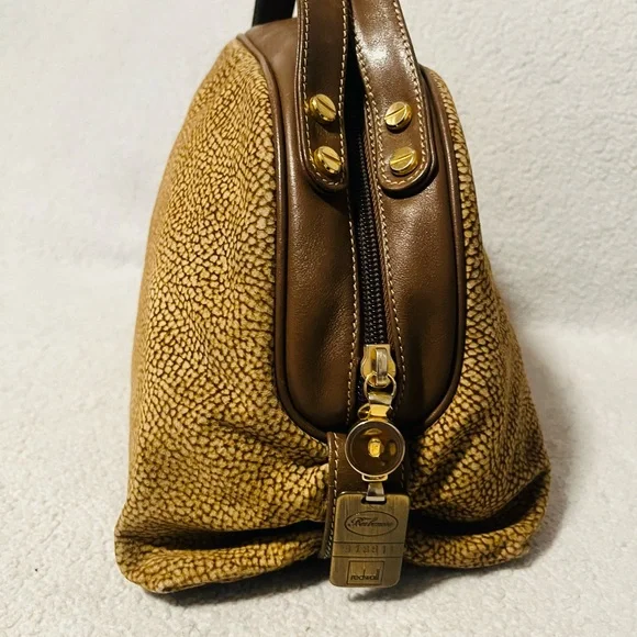 Borbonese Redwall Quail Suede Handbag - Picture 3 of 12